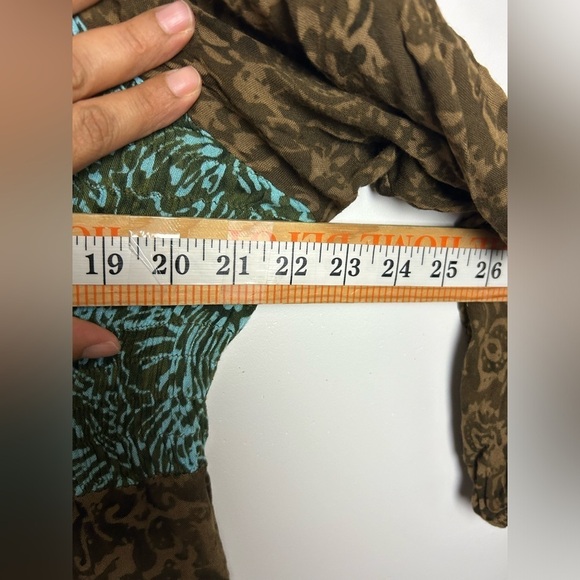 VTG Lotus Traders Plus Size 3X Midi Dress  Batik Tie Tye Boho Asymmetrical Hem - Picture 11 of 16